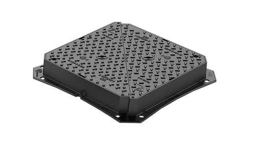 EJ 600x600x100mm Iron Manhole Cover+Frame D400 KD100