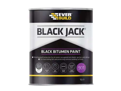 EVERBUILD 901 Black Jack Black Bitumen Paint 1L 90101