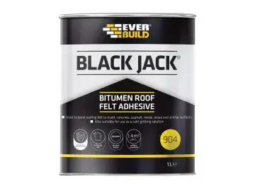 EVERBUILD 904 Black Jack Roof Felt Adhesive 1L 90401