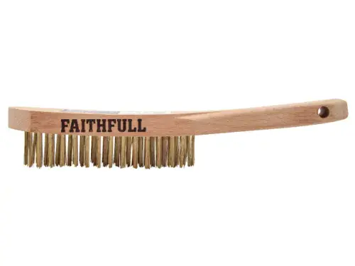 FAITHFULL Heavy Duty Scratch Brush 4 Row Brass FAI680B4F