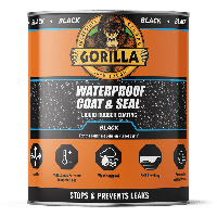 GORILLA Waterproof Coat & Seal Liquid Rubber Coating Black 473ml 114806