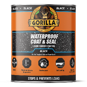 GORILLA Waterproof Coat & Seal Liquid Rubber Coating Black 946ml 3244031