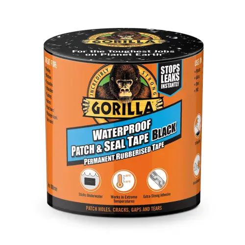 GORILLA Waterproof Patch & Seal Tape 100mmx3M Black 3044720