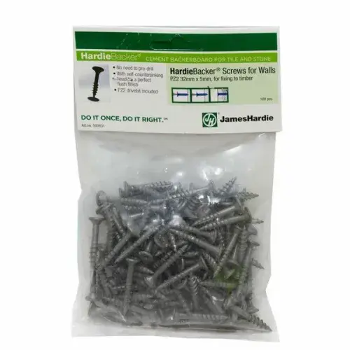 HARDIEBACKER 35mm Screws for Walls Bag 100 + Bit 500831