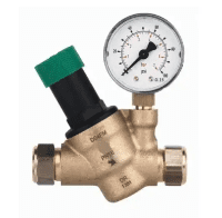 HONEYWELL 22mm Pressure Reducing Valve + Gauge D04FM-3/4ZGC