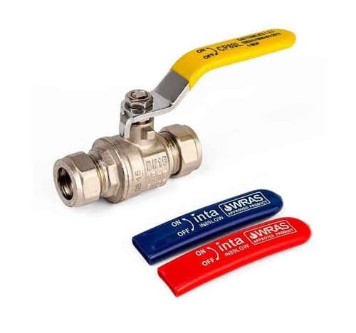 INTA 15mm Universal Gas/Water Lever Ballvalve IN89ALGWC15