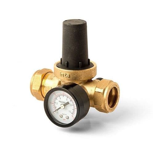 INTA 22mm Pressure Reducing Valve + Gauge PRVG22