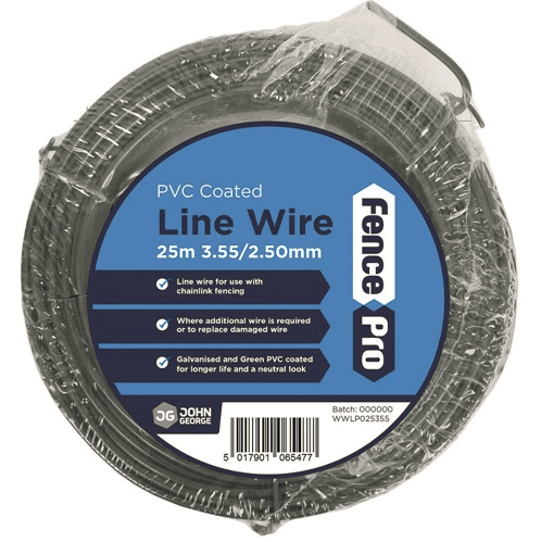 JGEORGE 25M Green PVC Line Wire 3.55/2.50 WWLP025355