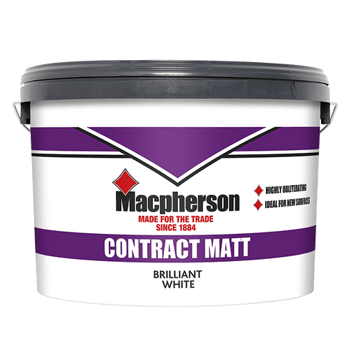 MACPHERSON Contract Matt Emulsion Brilliant White 10L 5025045