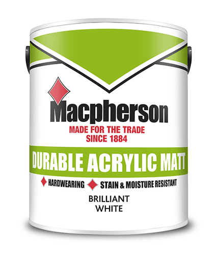 MACPHERSON Durable Acrylic Matt Brilliant White 5L 5093145