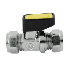 MASTERFLOW 15mm Straight C + C Gas Mini Ball Valve M61150000G