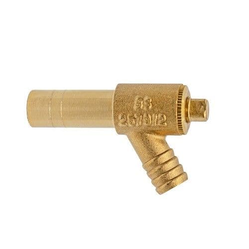MASTERFLOW 15mm Type A Drain Off Cock Capillary Extended MDA15E