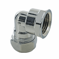 MASTERFLOW 15mmx1/2" CP Compression FI Elbow M18150400P