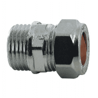 MASTERFLOW 15mmx1/2" CP Compression MI Straight Coupler M11150400P