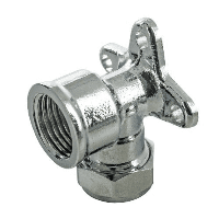 MASTERFLOW 15mmx1/2" CP Compression Wallplate Elbow M19150400P