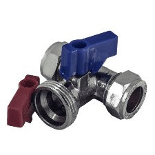 MASTERFLOW 15mmx3/4" Tee Light Pattern Washing Machine Tap MWMT1506