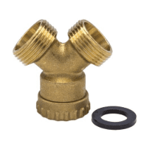 MASTERFLOW Washing Machine Brass "Y" Connector MWMYCON