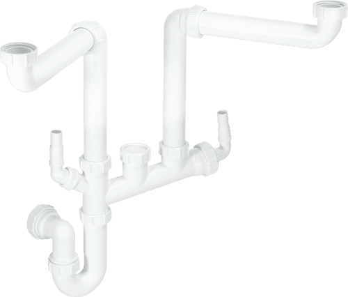 McALPINE 1 1/2" Double Bowl (Space Saver) Plumbing Kit SSK2