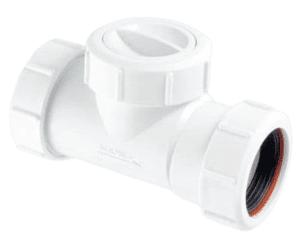 McALPINE 1 1/2" Universal Connection In-Line Non-Return Valve With Top Access T28M-NRV
