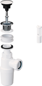 McALPINE  1 1/4" Bottle Trap & Clicker Basin Waste BK1