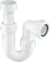 McALPINE 1 1/4" Tubular Trap Adjustable Inlet With 75mm Water Seal ASA10