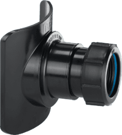 McALPINE Black Mechanical Pipe Boss Connector 40mm BOSSCONN110T-BL