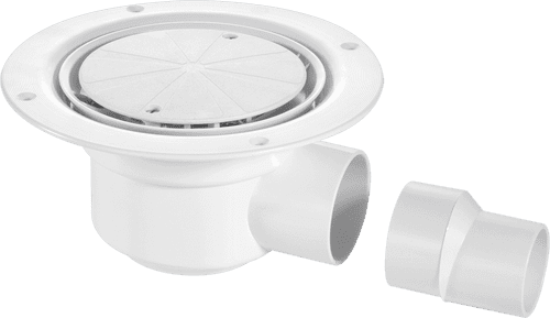 McALPINE  TSG Side 50mm Water Seal Gully + Horizontal Outlet For Sheet Flooring TSG50WH