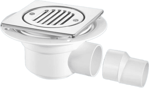 McALPINE  TSG Side 50mm Water Seal Gully + Horizontal Outlet For Tiled Flooring TSG50T6SS