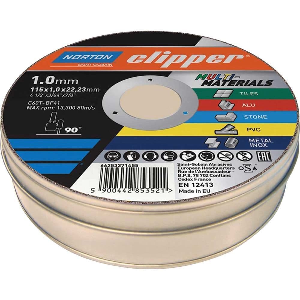 NORTON Clipper MP 115x1x22 Cutting Disc Tin 10 66252839907