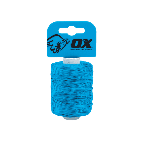 OX Tools Pro Nylon Hi Vis Builders Line 350'/105m Cyan OX-P103510