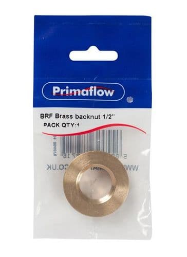 PRIMAFLOW PS BRF 1/2" Brass Back Nut 90006857