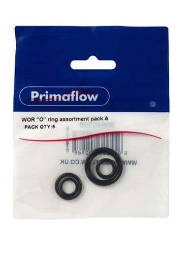 PRIMAFLOW PS WOR "O" Ring Assortment Pack A (Pk 5) 90010330