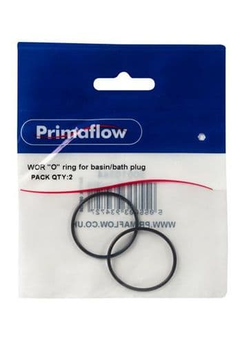 PRIMAFLOW PS WOR "O" Ring For Basin/Bath Plug (Pk 2) 90010344