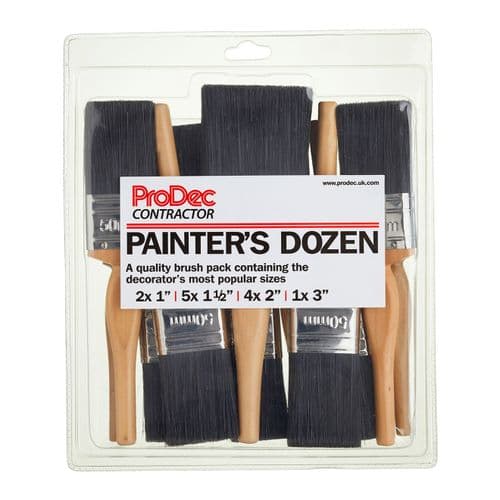 ProDec 12 Piece Painter's Dozen Flat Brush Set PBSDD