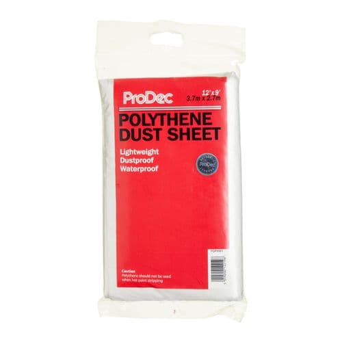 ProDec 12' x 9' Polythene Dust Sheet PDPY001