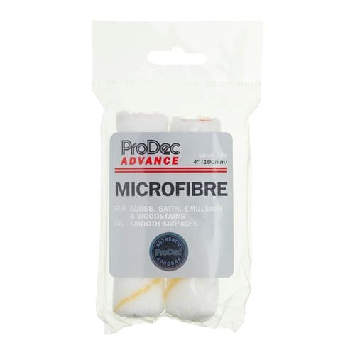ProDec 4" Short Pile Microfibre Roller Refills (2 Pk) ARRE014