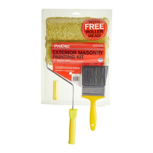 ProDec Masonry Kit (2 x 9" Rollers, Frame, Brush + Pole) PRKT004