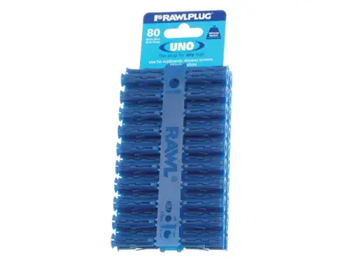 RAWLPLUG Blue UNO Plugs 8x32mm (Card 80) RAW68595