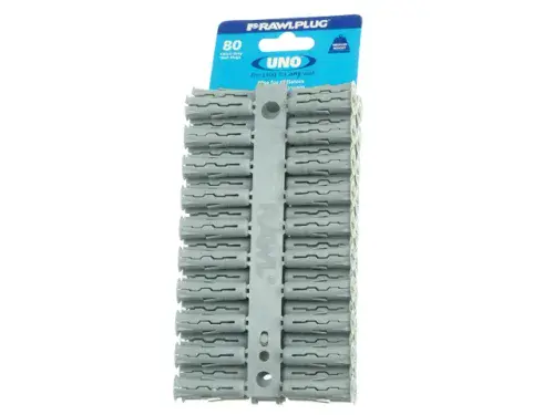 RAWLPLUG Grey UNO Plugs 10x36mm (Card 80) RAW68615
