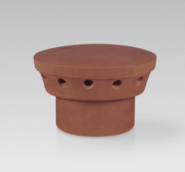 REDBANK Flue ventilator External Spigot 190mm Red STHVRED0190EA