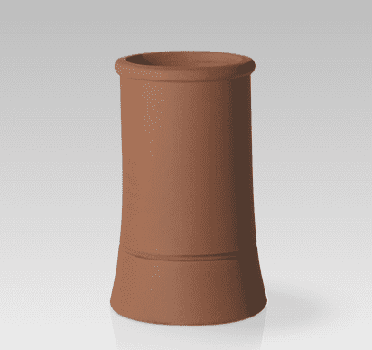 REDBANK Roll Top Chimney Pot 300mm Red SRTPRED0300EA