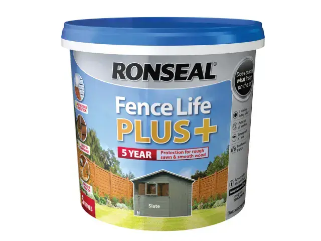 RONSEAL FenceLife Plus+ Fence Paint Slate 5L 37629