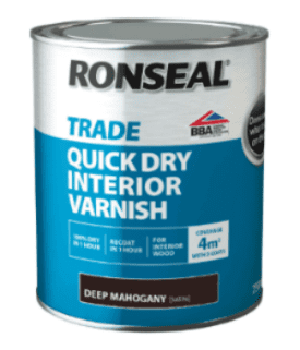 RONSEAL Trade QD Interior Varnish 750ml Deep Mahogany 38547