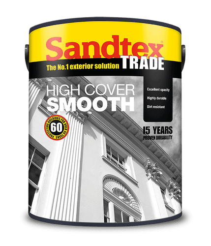 SANDTEX High Cover Smooth Masonry Paint 5L Magnolia 5025722