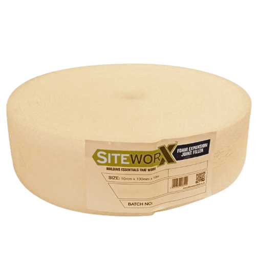 SITEWORX Cream Foam Expansion Joint Strip 10mmx100mmx10M SEC101