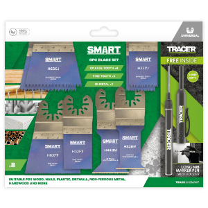 SMART TRADE 8 Piece Blade Set + FOC Clog Free Marker H8MAKP