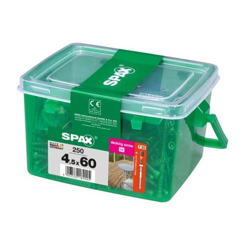 SPAX 4.5x60mm  T-Star Wirox Decking Screws (Box 250) 4531720450609