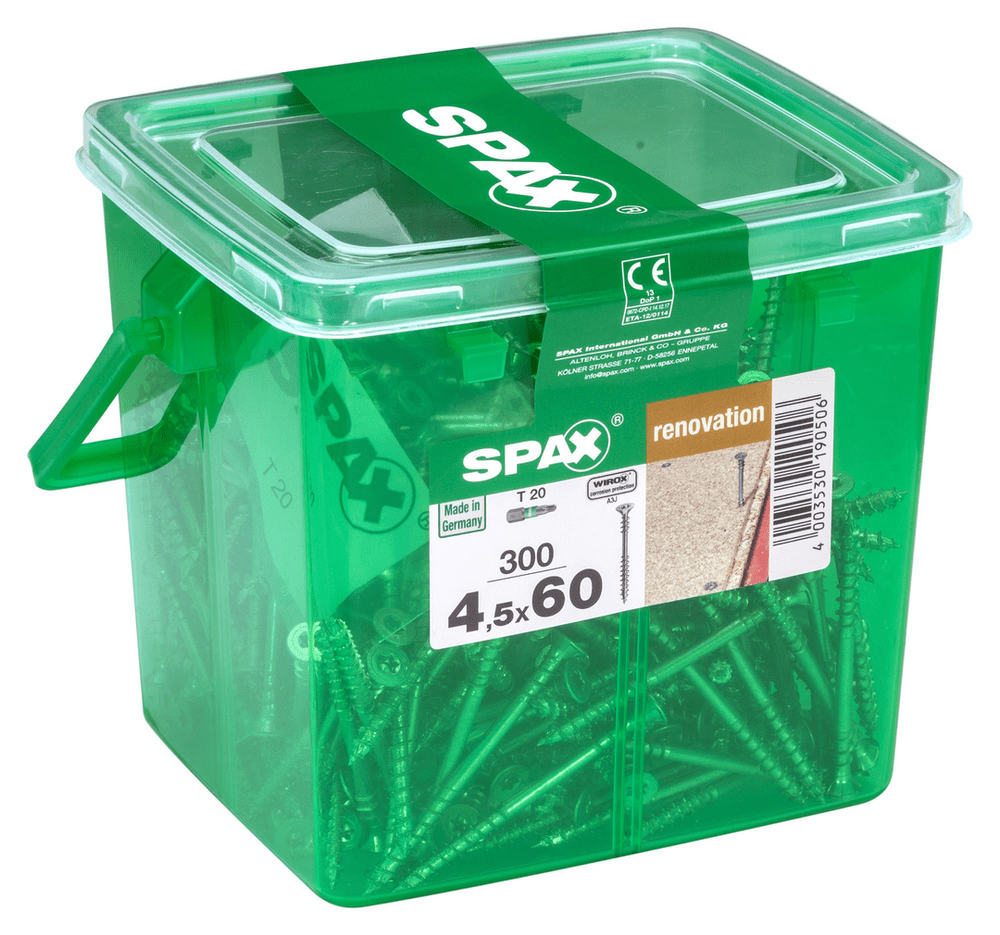SPAX 4.5x60mm  T-Star Wirox Flooring Screws (Box 300) 4541010450609