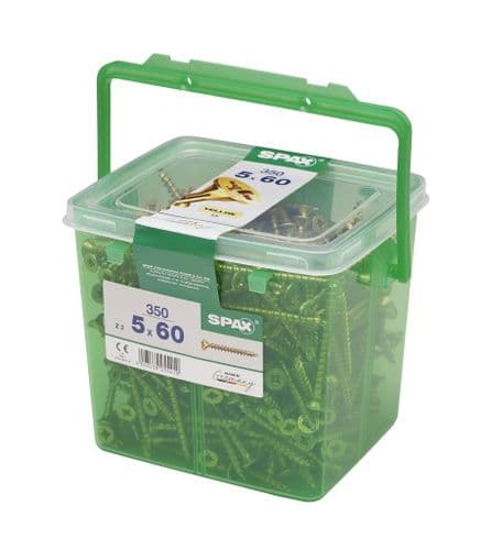 SPAX 5.0x60mm POZI C/Sunk  (Yellow) (Box 350) 5081020500609