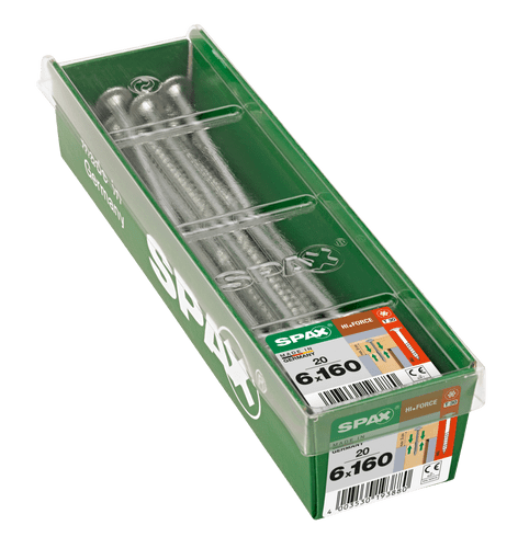 SPAX 6.0x160mm T30 T-Star Washer Head Wirox Screws (Box 20) 4251010601612